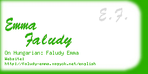 emma faludy business card